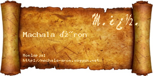 Machala Áron névjegykártya